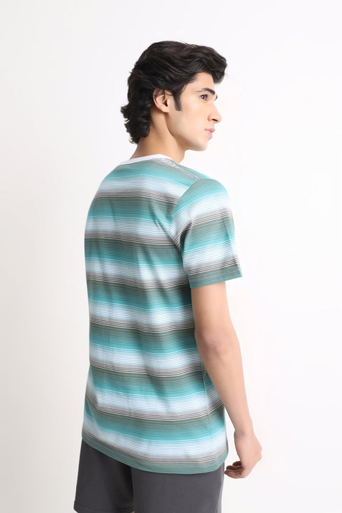 Teal Stripes T-Shirt